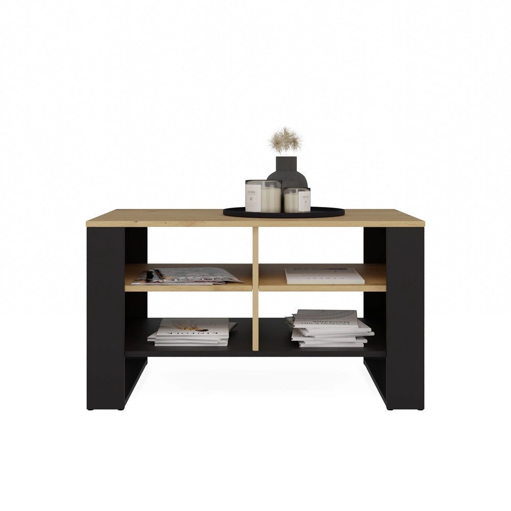 Tavolino modern 4p slim rovere artisan nero