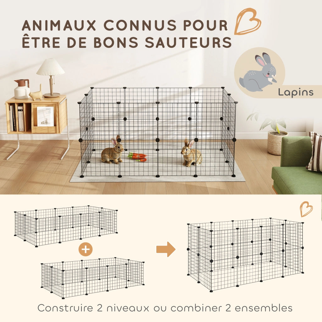 Recinto per animali domestici ¨C zephmum ¨C Nero 106x73x36 cm