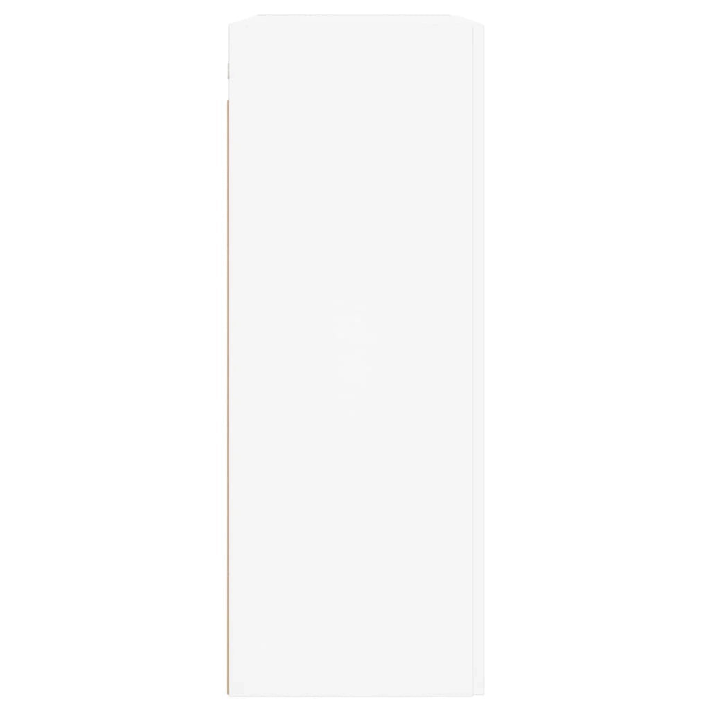 Set di 2 pensili da parete pratici e decorativi 69,5 x 34 x 90 cm in legno composito bianco 02_0055484