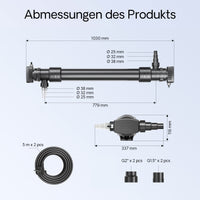 CUV-672 Chiarificatore acqua per laghetti 72W Sterilizzatore UVC
