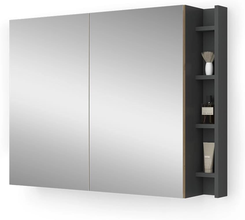 Specchio contenitore bagno Edelin, Artigiano, 100 x 75 cm con ripiani
