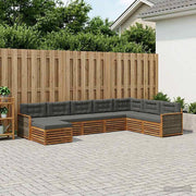 Set di divani da esterno 8 pz Naturale e Antracite 3383710