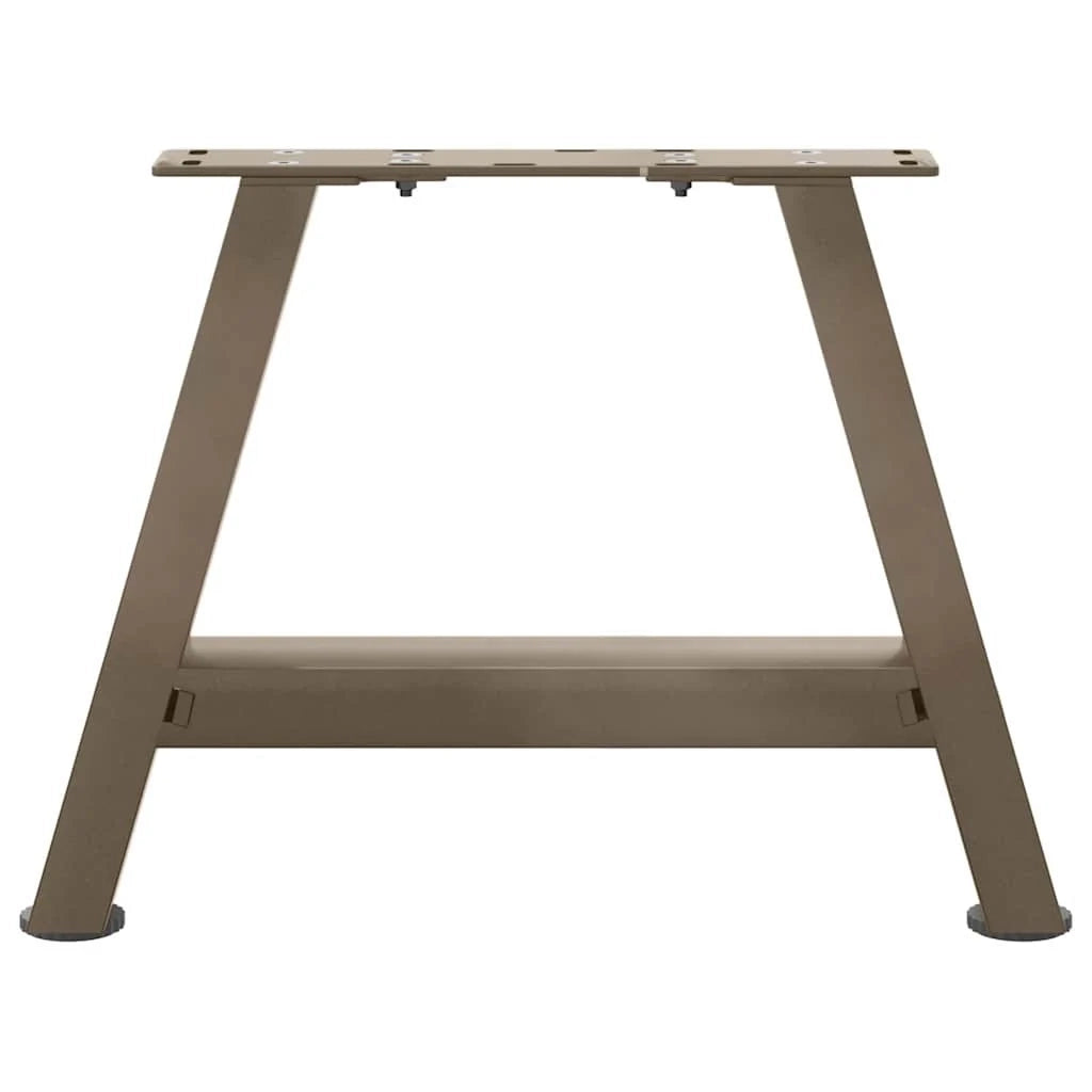Set di 2 gambe per tavolino da caffè a forma di A 50 x 30 cm con piedini regolabili stile moderno acciaio nero 02_0057099