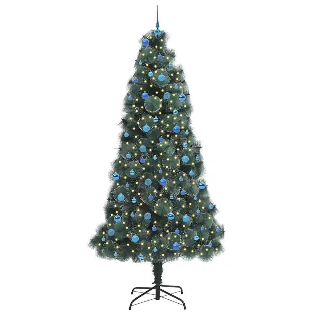 Albero di Natale | Decorazioni natalizie artificiale pre-illuminato con set di palline