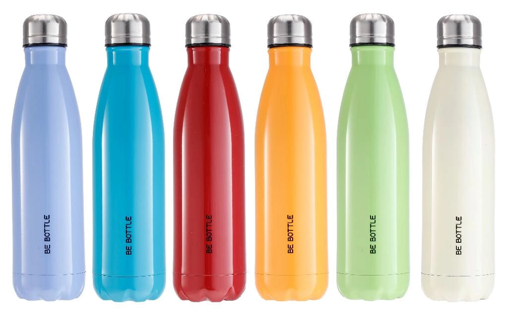 1 Pezzo Borraccia Termica in Acciaio Colorata 500 ml 4 Colori