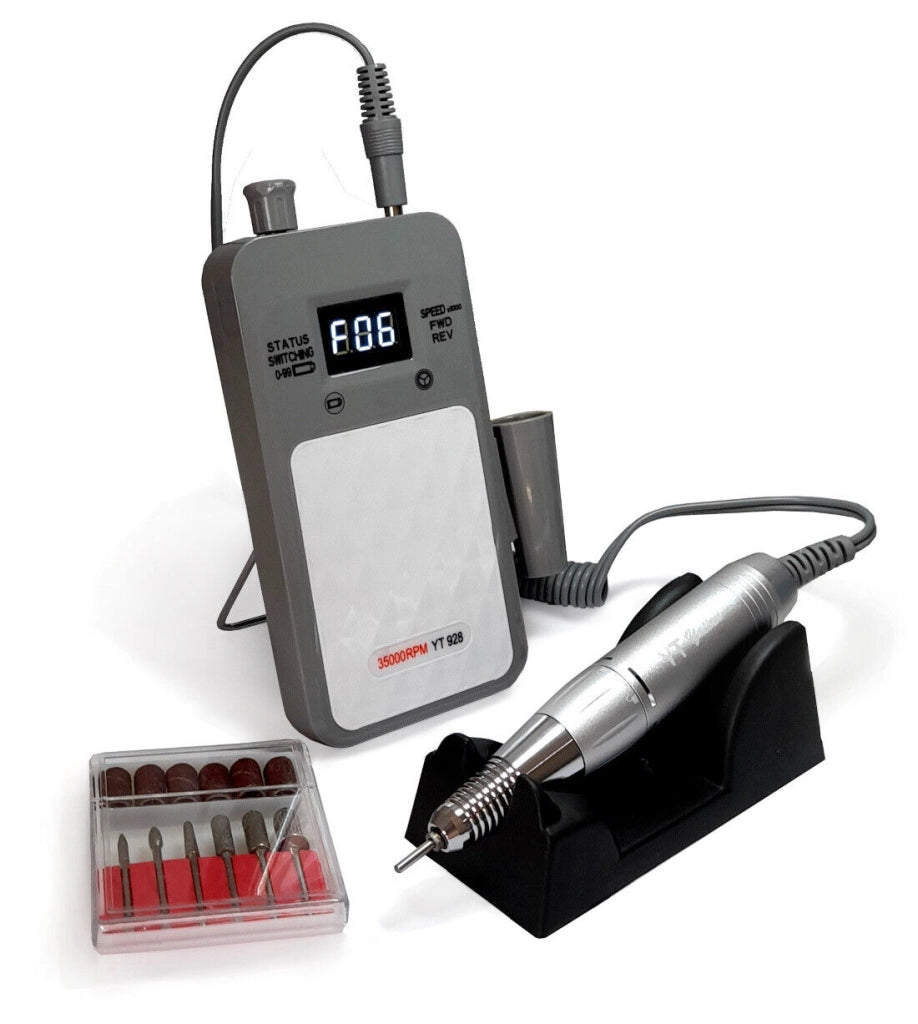 FRESA UNGHIE PORTATILE 35000 GIRI RICARICABILE MANICURE PEDICURE NAIL YT-928