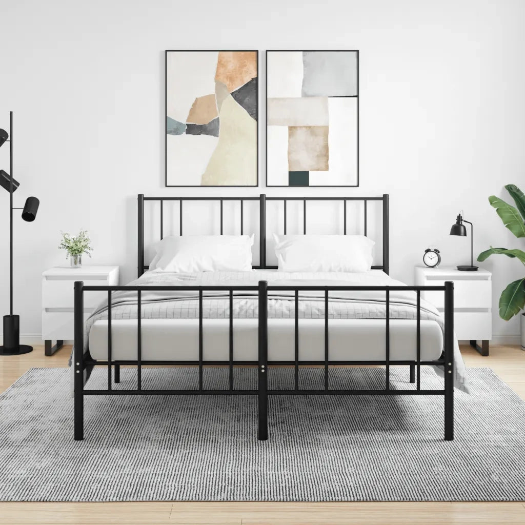 Set di 2 Comodini | Armadio da Notte | Mobiletto da notte Bianchi 40x35x50 cm in Legno Multistrato