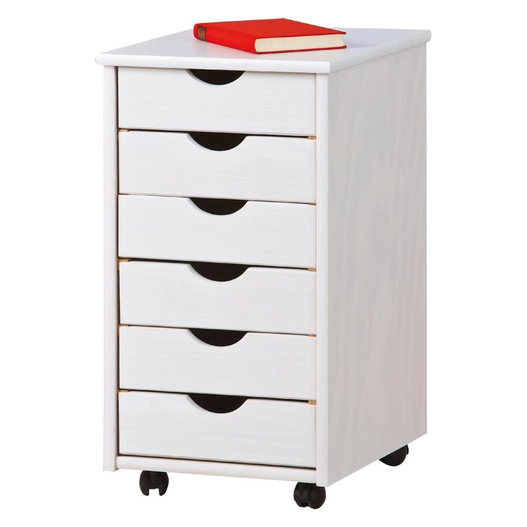 Oyace, Cassettiera 6 Cassetti, 36x40x65h cm Bianco