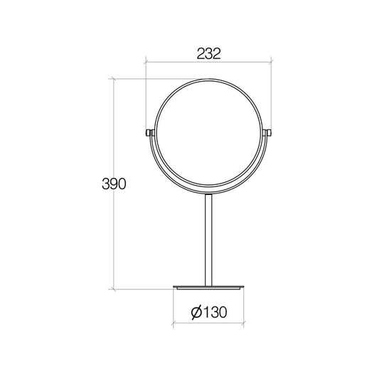 Lineabeta - Specchio ingranditore 3X orientabile da appoggio Mevedo