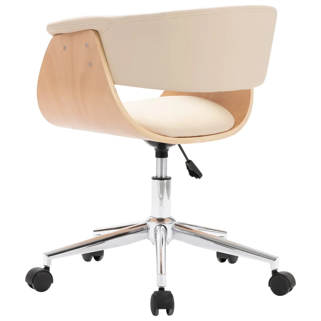 Sedie da Pranzo Girevoli 6 pz Crema in Similpelle 3054880