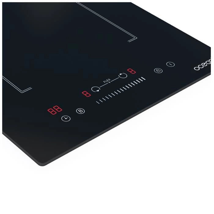 Domino a induzione da incasso - OCEANIC - OCEATI2Z2BF - Flex 2 fuochi - 3600 W - Nero