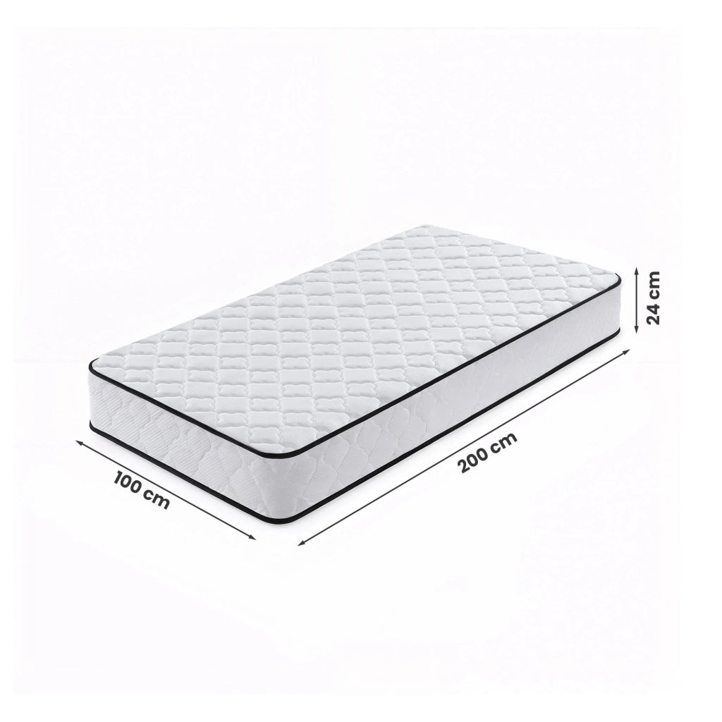 Materasso a molle insacchettate 7 zone con coprimaterasso incluso durezza H3 100x200 cm