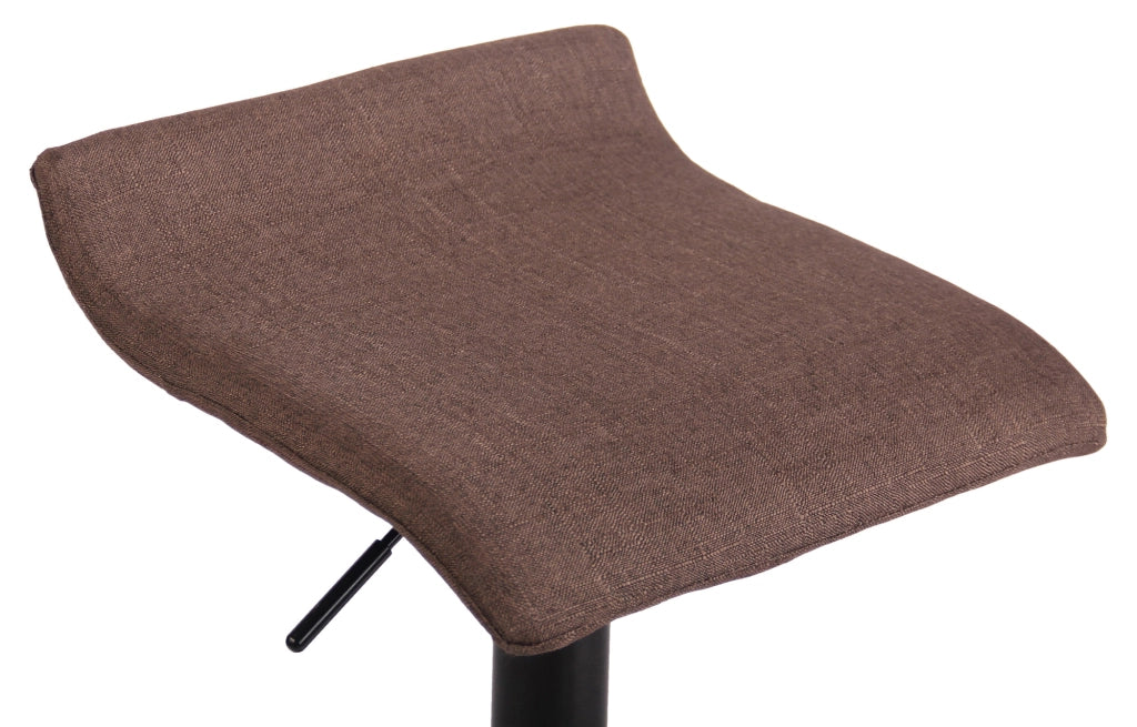 Sgabello Dyn V2 in tessuto marrone,nero