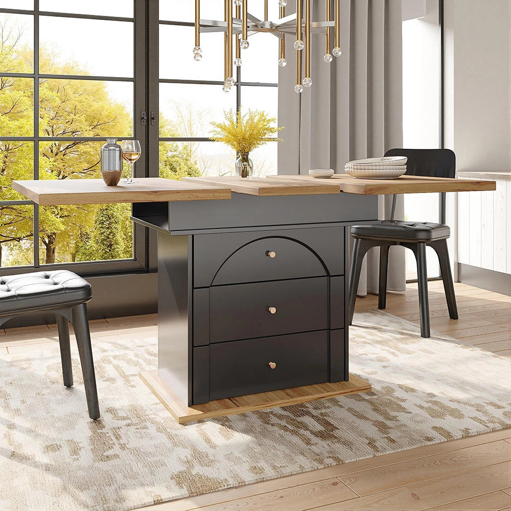 Tavolo estensibile - Xylo - 110-140x80cm design minimalista nero