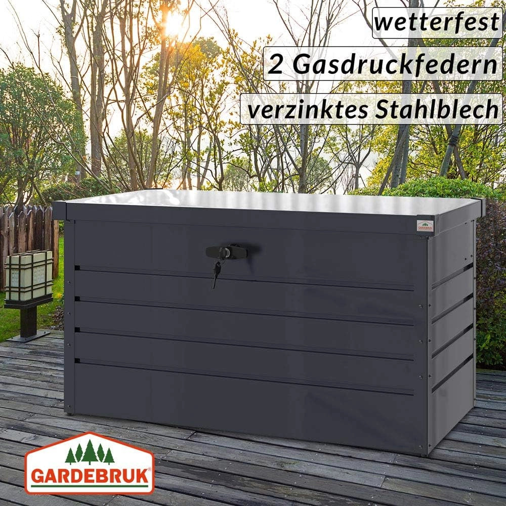 ® Baule da Esterno con Coperchio 2 Chiavi 385L Cassapanca Contenitore Box Porta Attrezzi Bauli Giardino Contenitori Cuscini Box Utensili