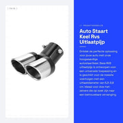 Uscita Universale a Doppia Sfoglia in Acciaio Inox - Sostituzione - Adatta a 5,3-3,8 cm - Ideale per Fai da Te - Durata di Vita Estesa - Silenziatore di Uscita