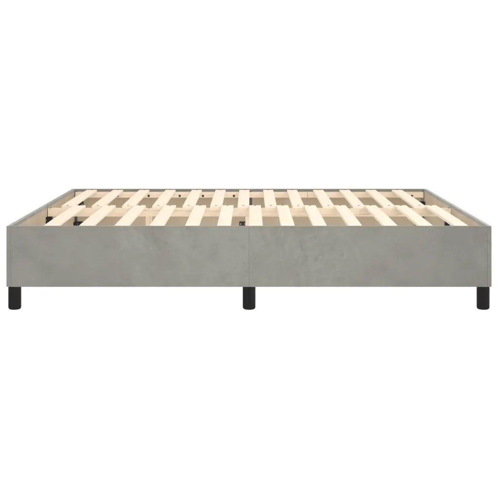 Struttura Letto a Rete a Molle-Giroletto Grigio Chiaro 200x200 cm Velluto 414315