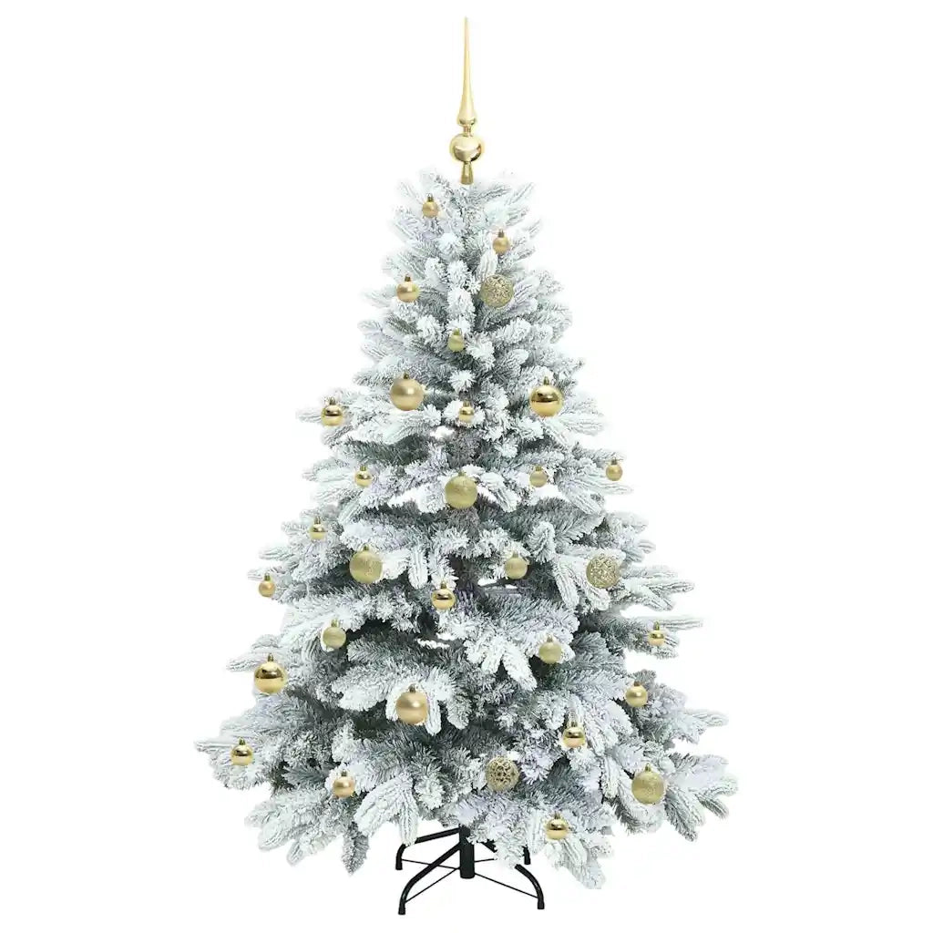 Albero di Natale | Decorazioni natalizie artificiale con 150 LED Bianco 150 cm PE e PVC
