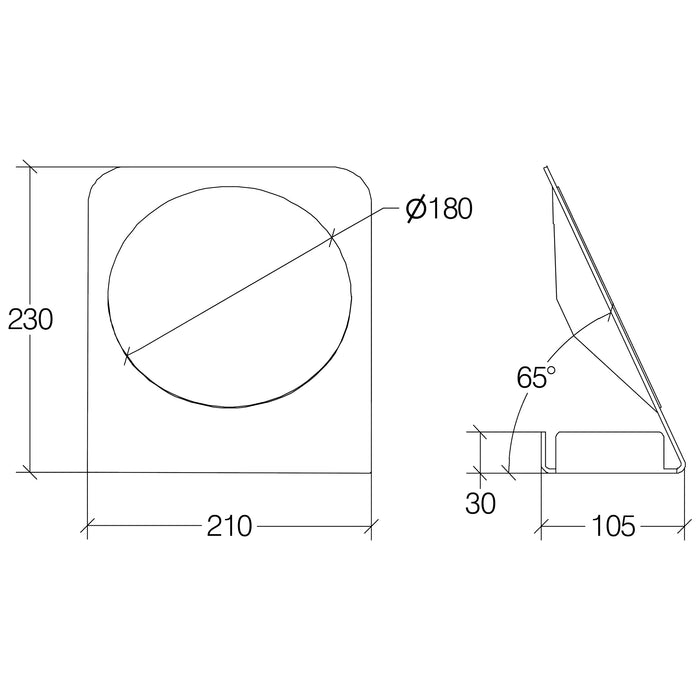 Lineabeta - Specchio ingranditore 5x da appoggio con contenitore bianco opaco