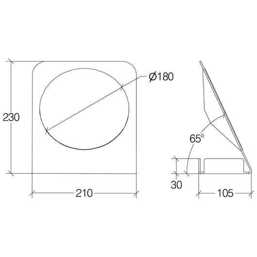 Lineabeta - Specchio ingranditore 5x da appoggio con contenitore acciaio lucido