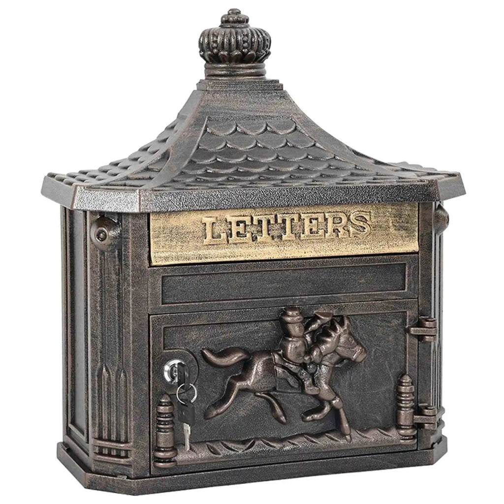 Cassetta Postale da Muro con porta Bronzo 40,5 x 16 x 45 cm 42023503