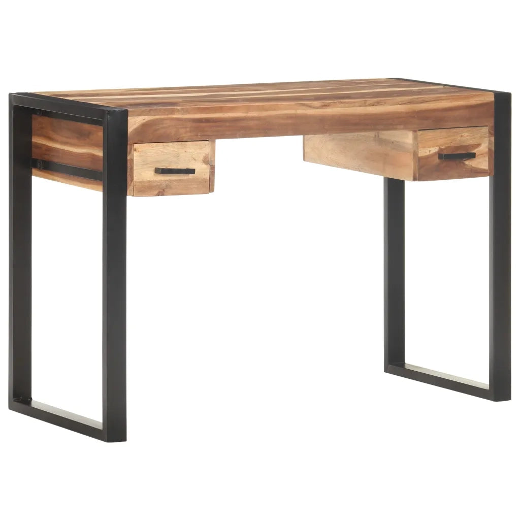 Scrivania 110x50x76 cm in Legno Massello con Finitura Sheesham cod mxl 57259