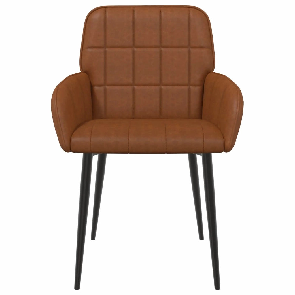 Sedie da pranzo 2 pz Similpelle Marrone 57 x 50 x 85 cm 42034282