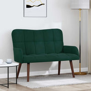 Sofa a Due Posti Verde Scuro 115 x 61 x 87 cm Velluto