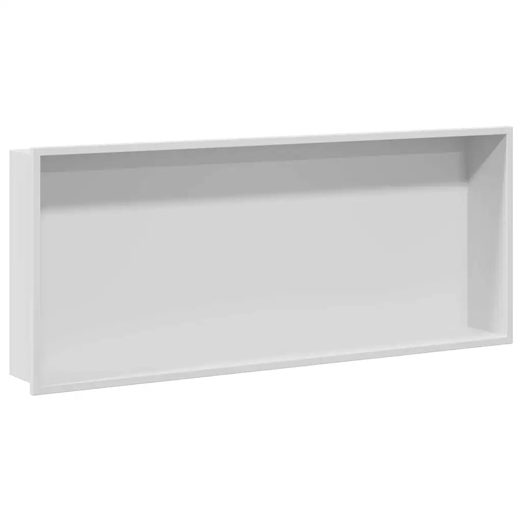 Nicchia per doccia Bianco 75 x 30 x 9,5 cm Acciaio inossidabile CFW7598368