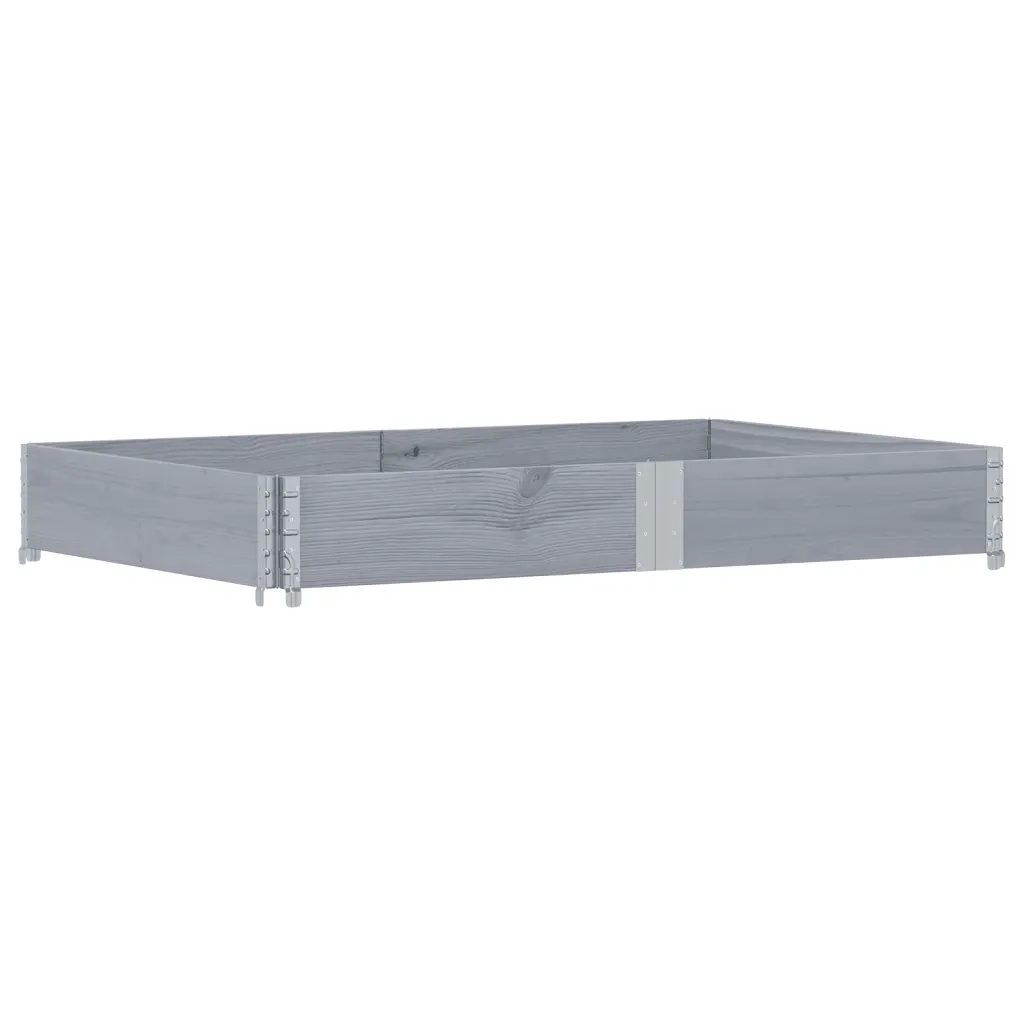 vidaXL Paretale per Pallet Grigio 150x100 cm in Legno Massello di Pino