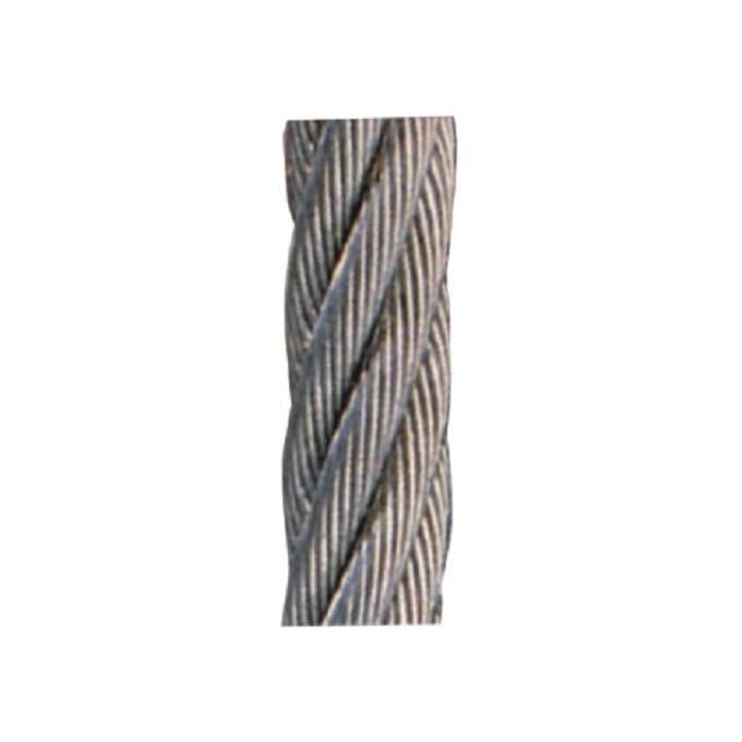 Vigor 899003 Fune in Acciaio Inox 49 Fili AISI 316 Diametro 3 mm Rotolo 100 Metri colore Acciaio