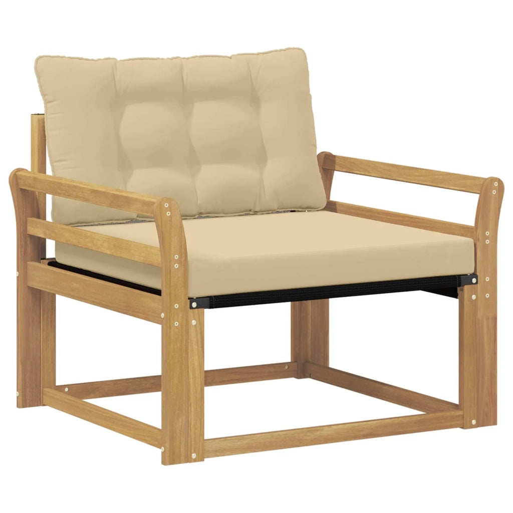 Set di divani da esterno-Sofa da giardino Legno di Acacia Massello e Textilene 380023