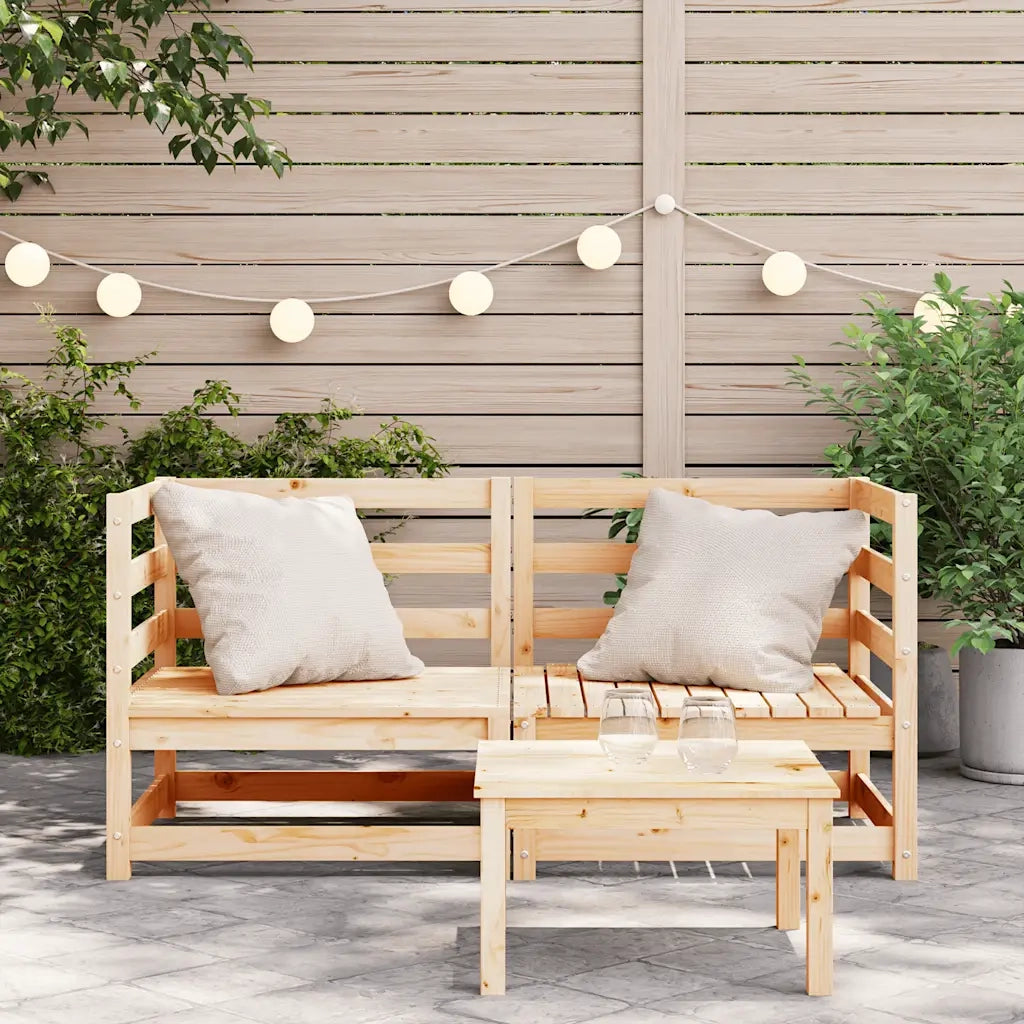 Divani Angolari da Giardino 2pz 70x70x67cm Legno Massello Pinocod mxl 110284