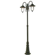 Palo porto da giardino alluminio ruggine 2 diffusori telescopico altezza 220