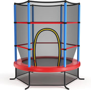 Trampolino per Bambini 3-6 Anni, Tappeto Elastico Bambini con Rete di Sicurezza e Chiusura a Cerniera, Saltarello da Esterno in Acciaio Zincato, Portato 135 kg, 165x165x161 cm