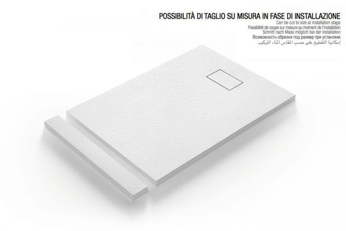 Piatto doccia in acrilico STONE ESSENCE - Bianco - Misura: 70 x 150 cm