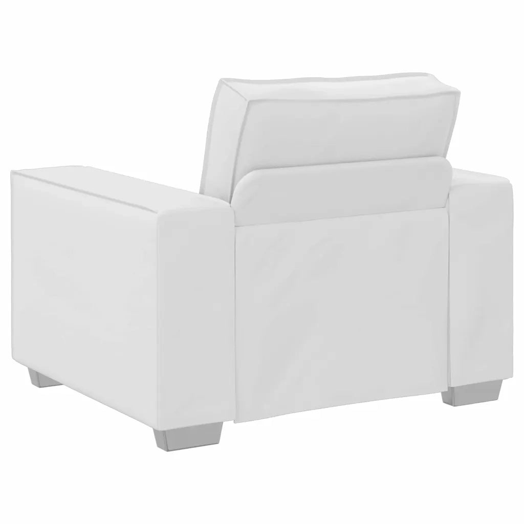 Divano Sedia-Poltrona Sofa Bianco 100 cm Pelle Sintetica