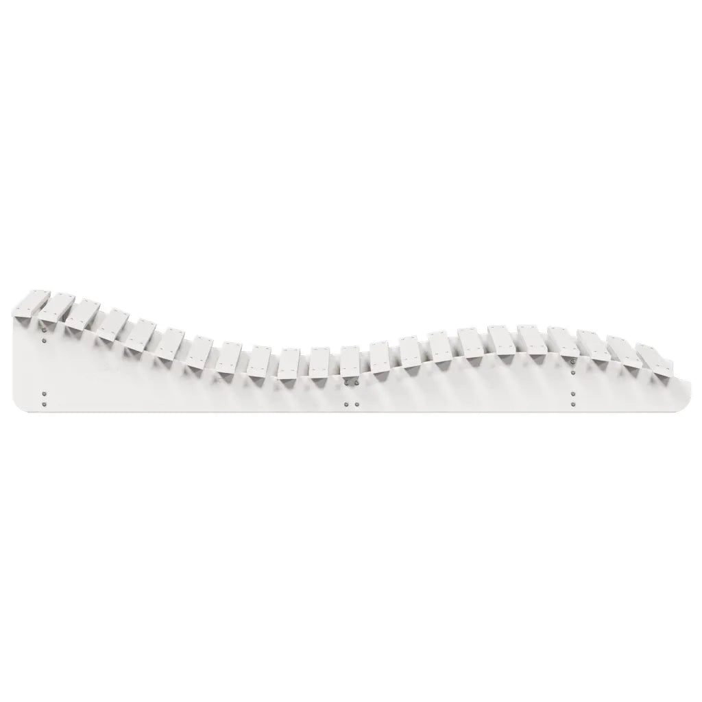 Lettino Prendisole Bianco 205x70x31,5 cm in Legno Massello Pino
