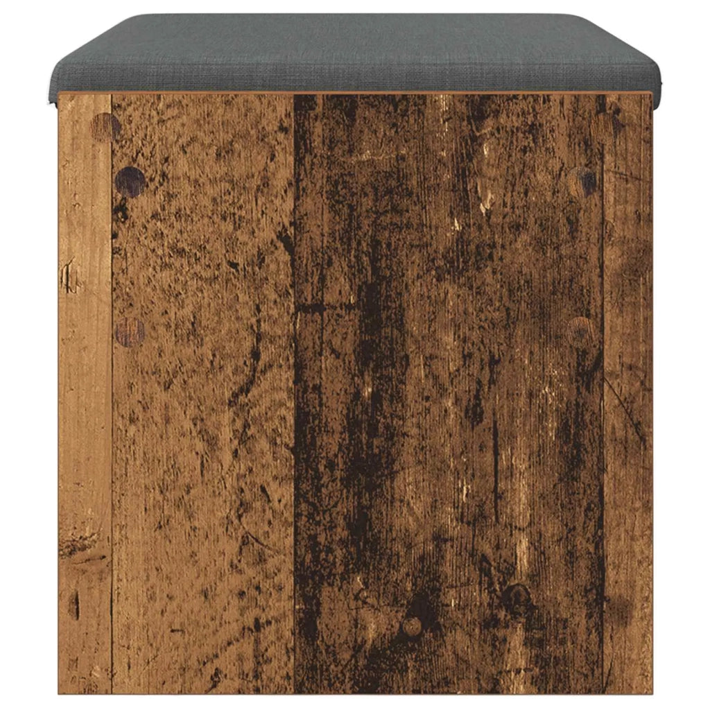 Panca per ingresso con cuscino Legno vecchio 63 x 38 x 40 cm 891550