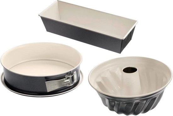 Set di stampi per dolci a forma di spirale 3 misure a forma di turbante 22 stampi a forma di quadrato 30x13cm con superficie antiaderente