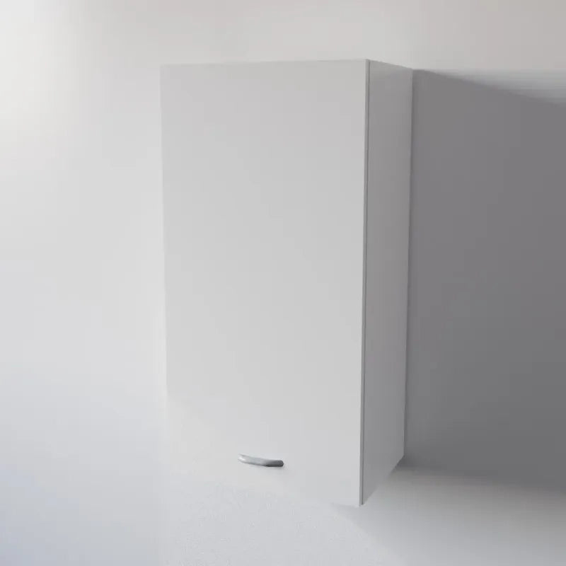 Pensile Cucina  in Legno Nobilitato Bianco Mobile Alto con 1 Anta, Pensile Componibile Moderno Made in Italy (H90XL45XP33cm)