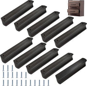 Maniglie per mobili 10 pezzi nero 96 mm, maniglie a mano per armadi, testa rotonda tipo maniglia in acciaio inox, con 20 viti, per armadi, bagni, cucine, camere da letto