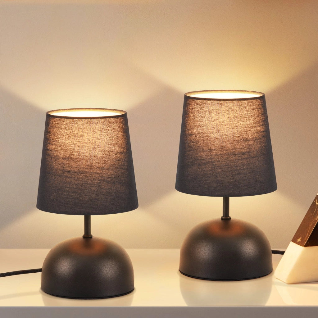 ZMH Lampada da tavolo tessuto beige moderna con cavo per camera letto comodino