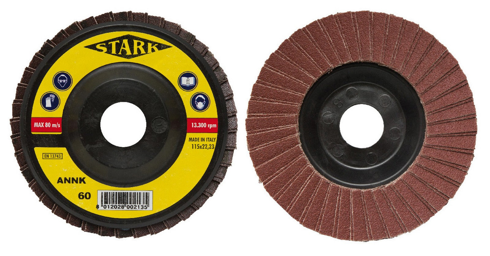 disco abrasivi a lamelle mm.115x22 gr. 80 cod:ferx.55899