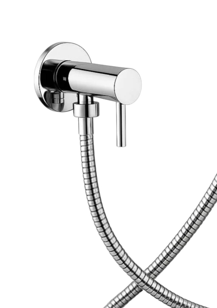 Set idroscopino con rubinetto tutto in ottone,flessibile 120 cm