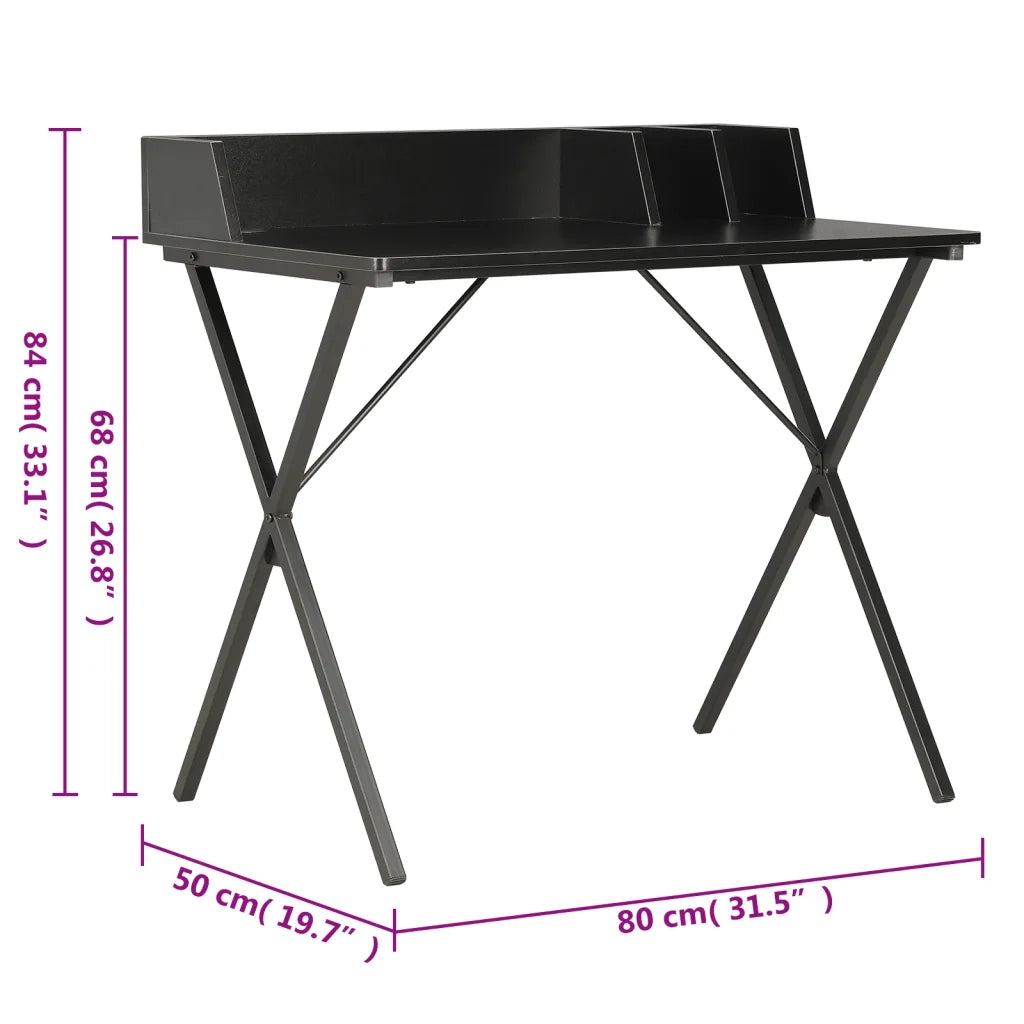 Scrivania Nera 80x50x84 cm cod mxl 67777