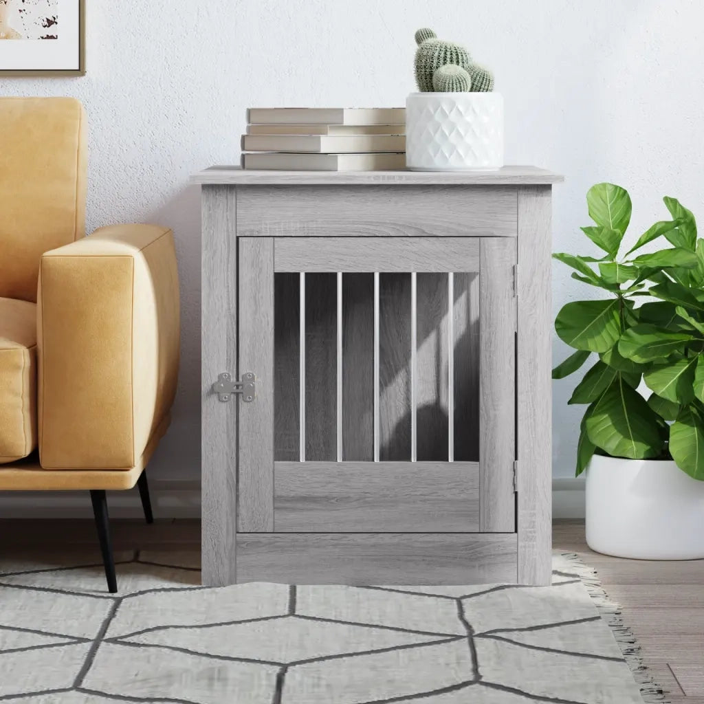 Gabbia Cani Arredamento Grigio Sonoma 64,5x80x71cm Multistrato 838335