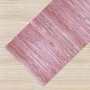 Tappeto Passatoia In Vero Bamboo Tappeto Cucina Ingresso In Legno Antiscivolo Aderente Lavabile E Antimacchia Tagliabile  - Mirtillo - 50x350 cm