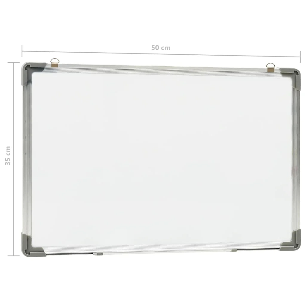 Lavagna magnetica pannello di scrittura per la scuola la casa o l'ufficio cancellabile a secco 50 x 35 cm acciaio bianco 02_0045448