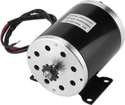 Motore elettrico mini 500W 24V con magnete permanente e riduttore elettrico - Alta velocità - Bassa emissione di rumore - Supporto - Generatore DIY - Scooter elettrica - Bicicletta elettrica - Gokart .